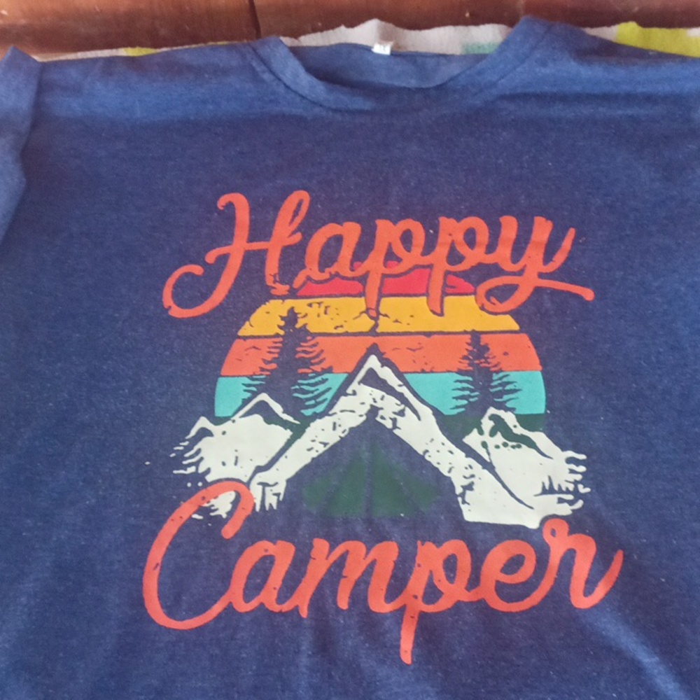 Happy camper extra large shirt female
